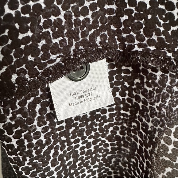 A.N.A A New Approach Navy Blue Speckle Print Poplin Blouse Top sz Small - Picture 5 of 5